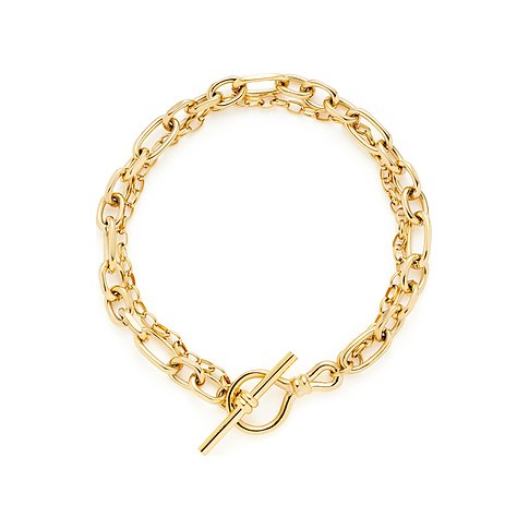 Bracciale Leonardo in acciaio inossidabile con chiusura a toggle e catena a maglie.