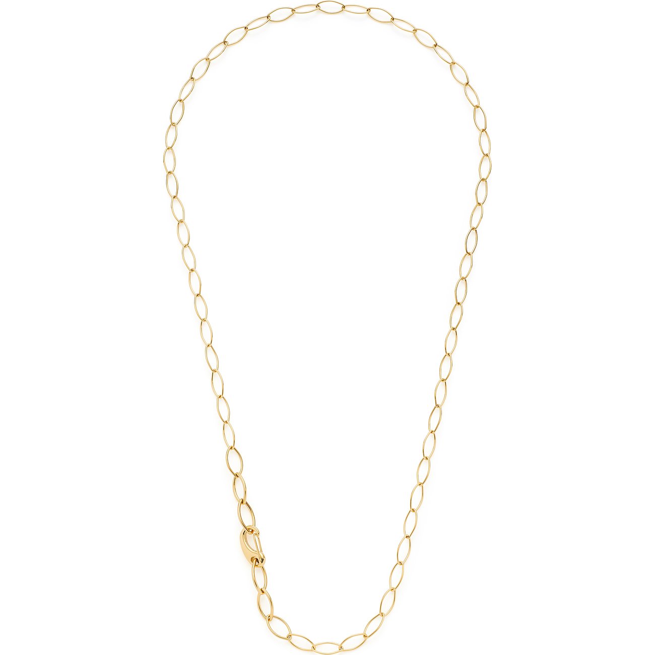 Collana Leonardo in acciaio inossidabile, bracciale a catena con chiusura a moschettone.