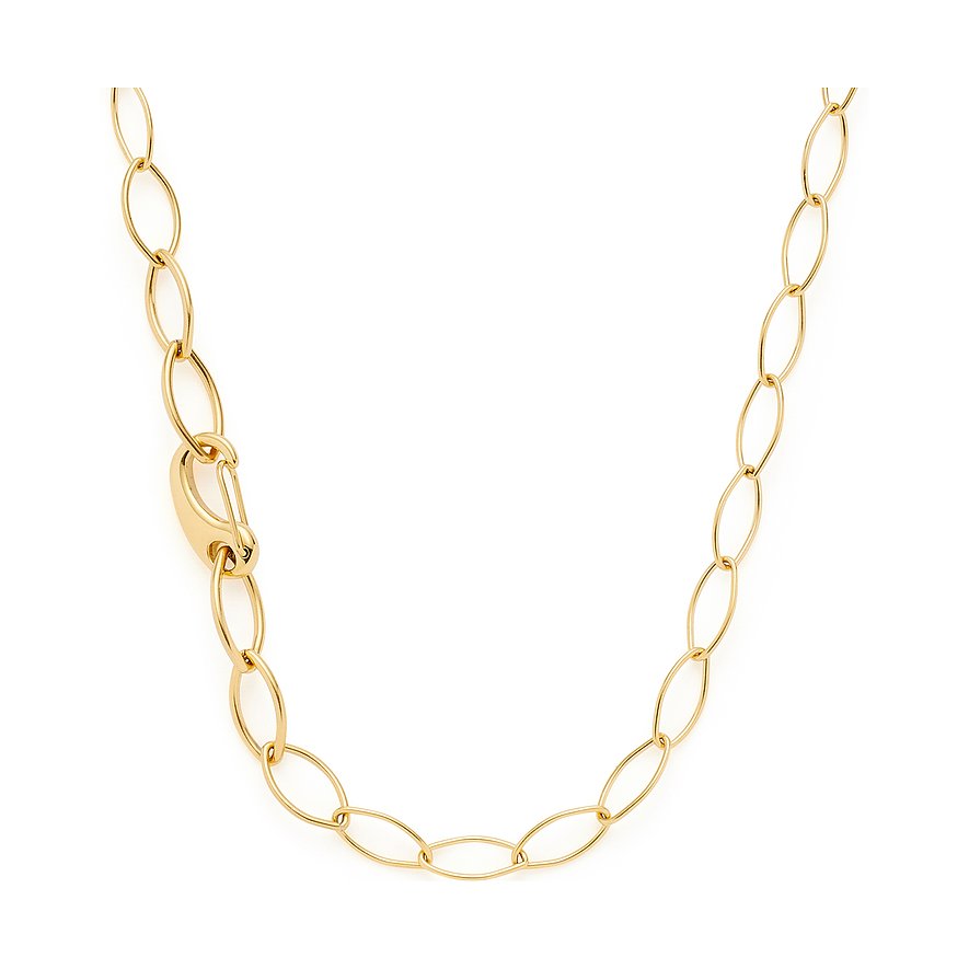 Collana Leonardo in acciaio inossidabile con maglie ovali e chiusura a moschettone.