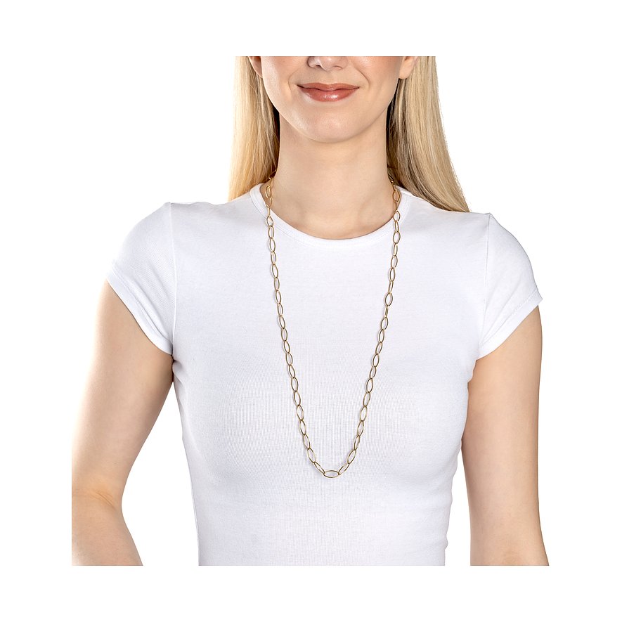 Collana Leonardo in acciaio inossidabile, catena a maglie ovali.
