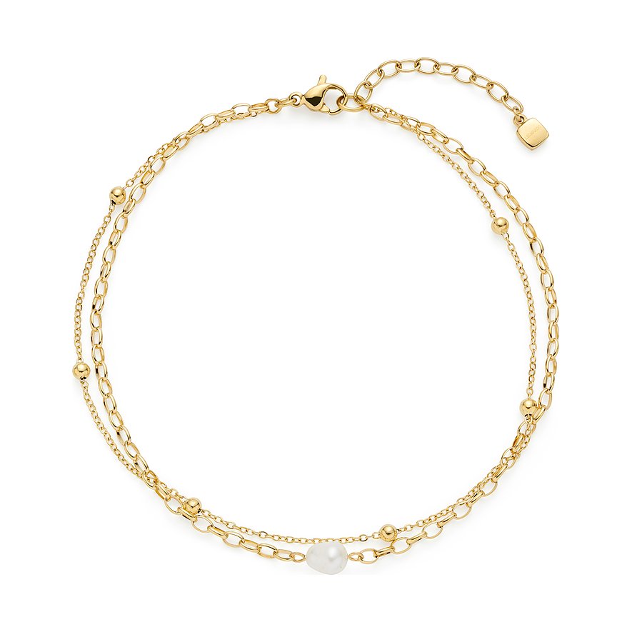 Leonardo Fußkette, Damen, Edelstahl, gold