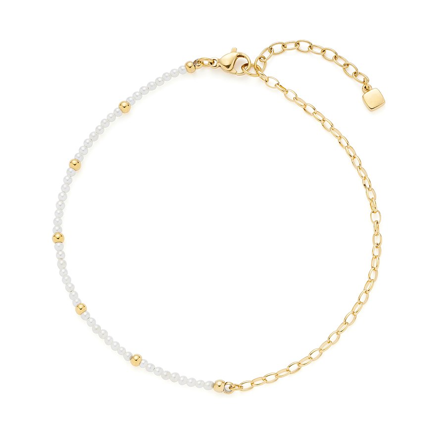 Leonardo Fußkette, Damen, Edelstahl, gold
