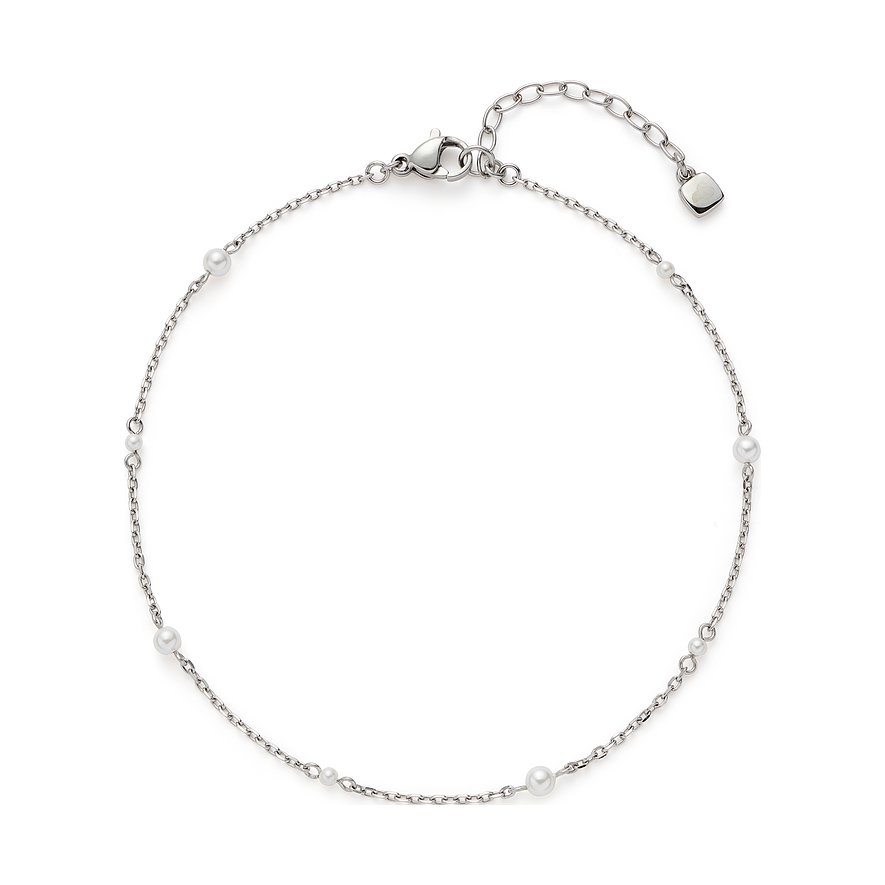 Leonardo Fußkette, Damen, Edelstahl, silber