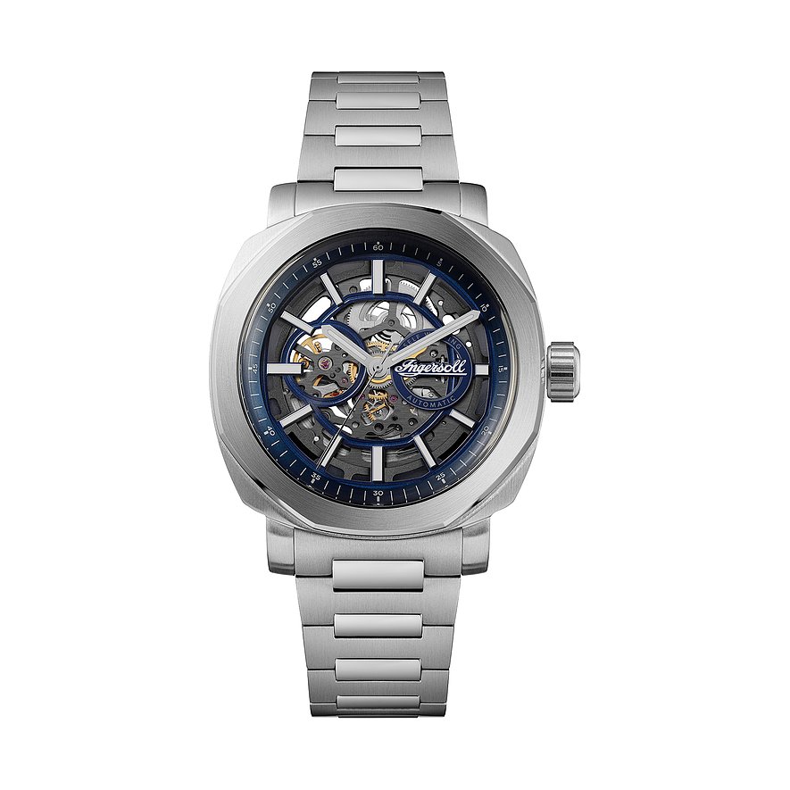 Ingersoll Herrenuhr The Outrider I16403, Herren, Edelstahl, Armband: Edelstahl, Automatik, analog