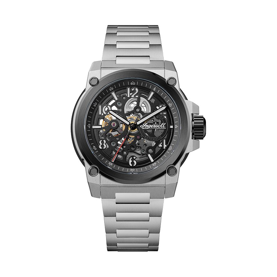 Ingersoll Herrenuhr The Anvil I16601, Herren, Edelstahl, Armband: Edelstahl, Automatik, analog