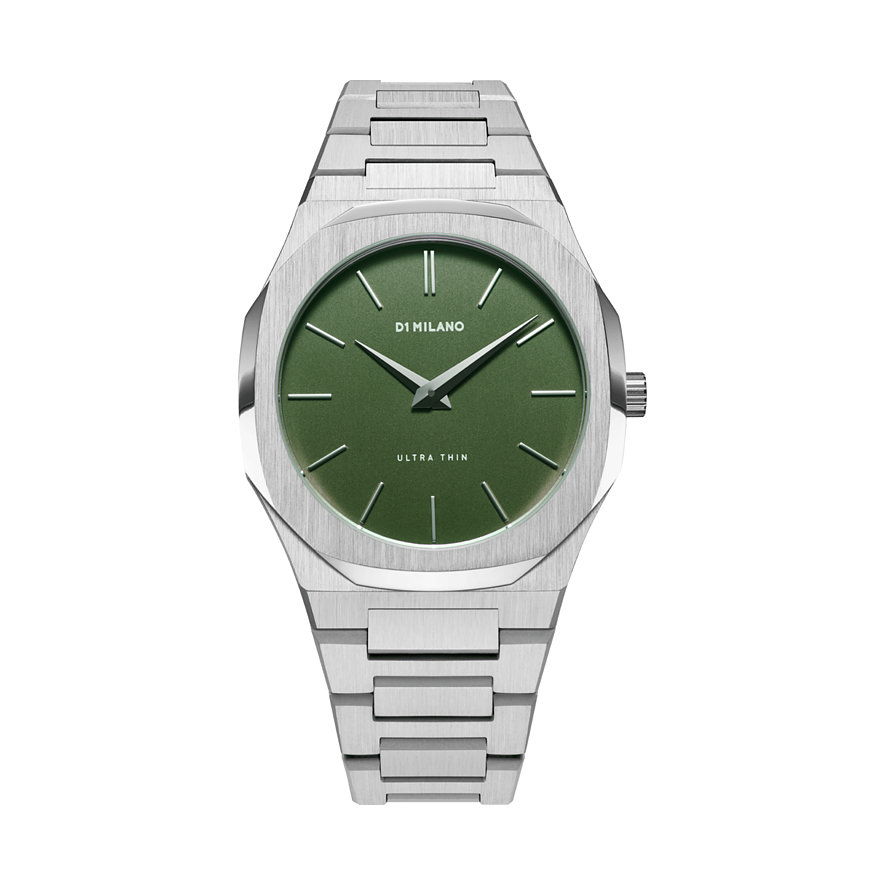 D1 Milano Herrenuhr UTBJ06, Herren, Edelstahl, Armband: Edelstahl, Quarz, analog