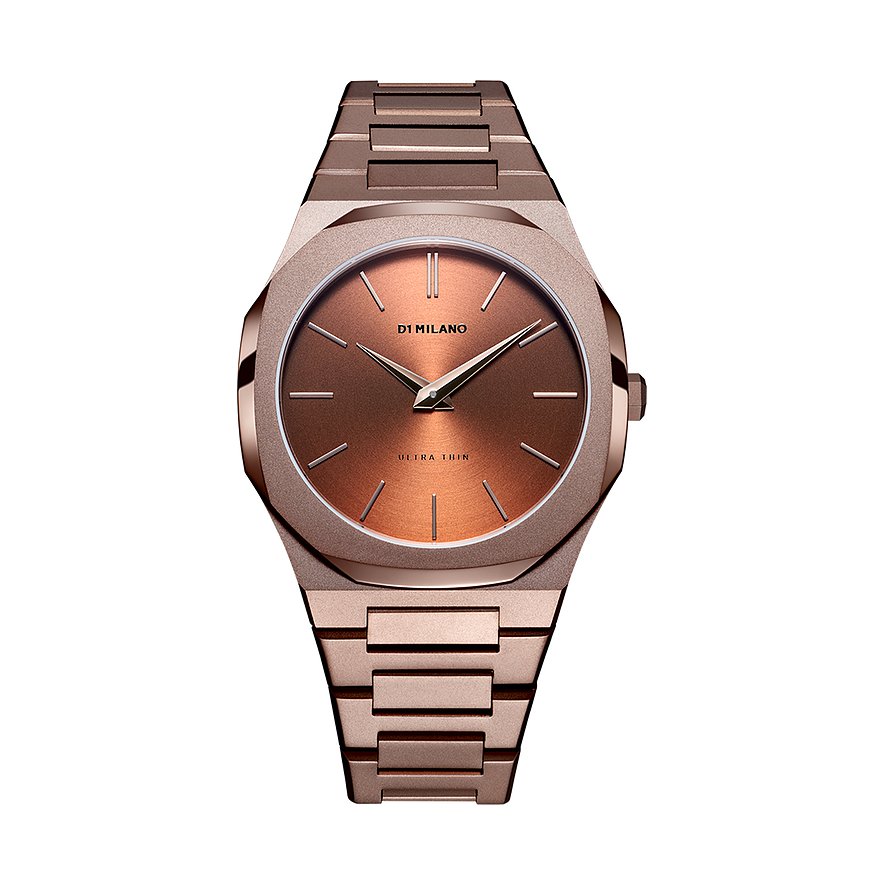 D1 Milano Herrenuhr UTBJ10, Herren, Edelstahl, Armband: Edelstahl, Quarz, analog