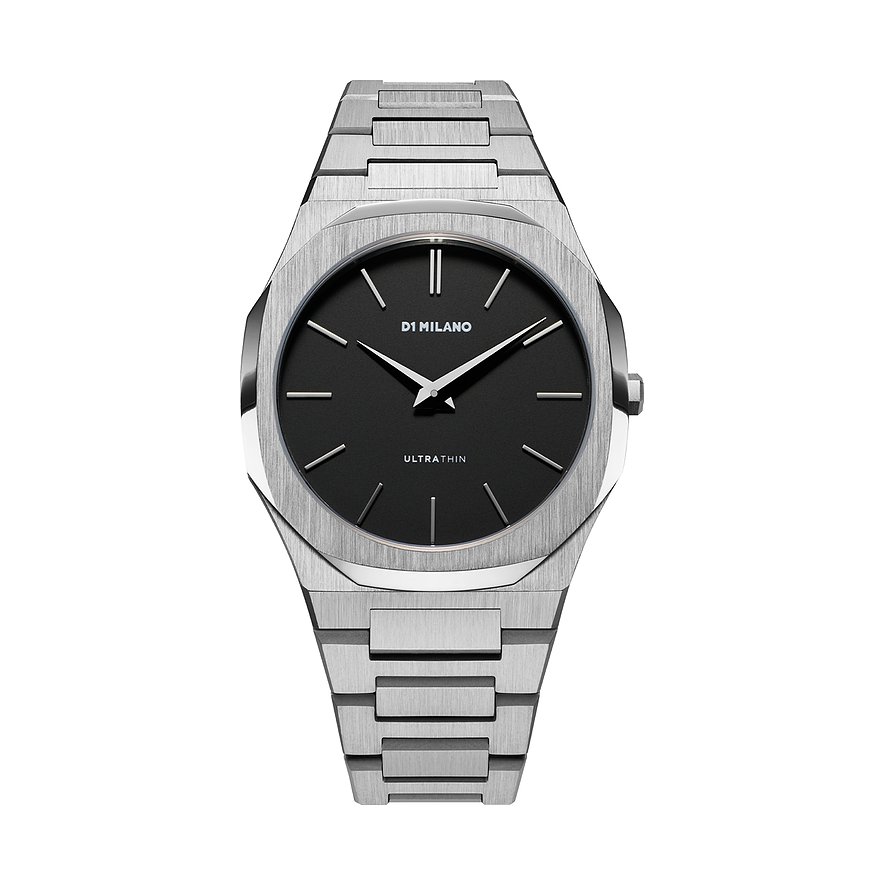 D1 Milano Herrenuhr UTBJ40, Herren, Edelstahl, Armband: Edelstahl, Quarz, analog