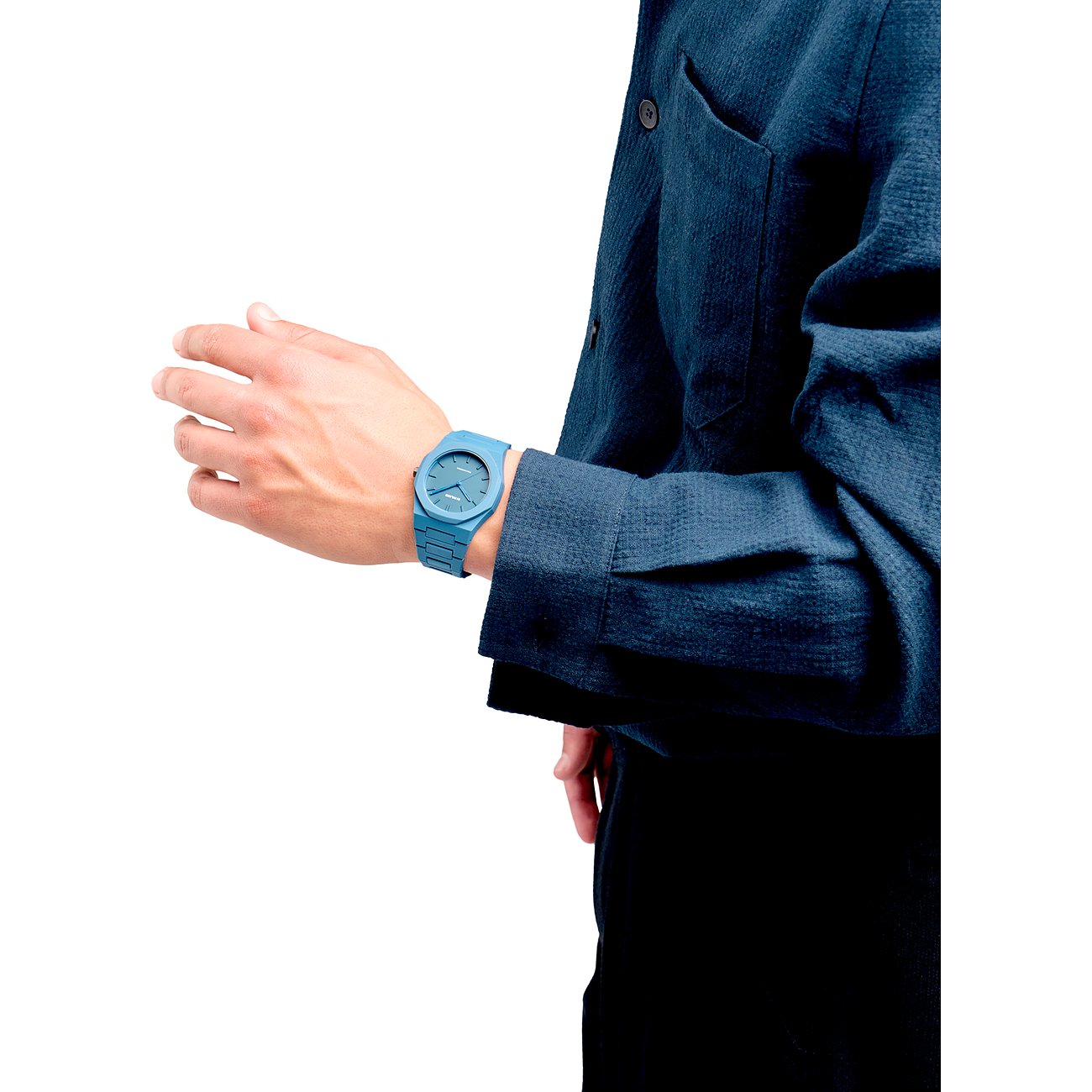 D1 Milano Unisexklocka i polykarbonat, blå, analog.