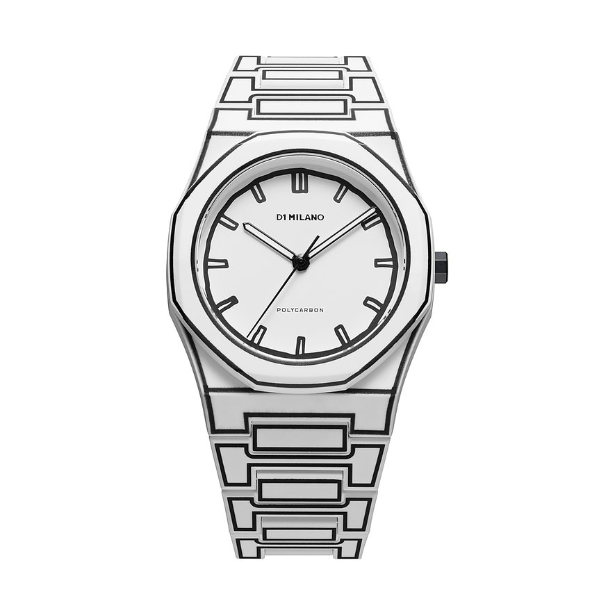 D1 Milano Unisexuhr PCBJ34, Unisex, Polycarbonat, Quarz, analog