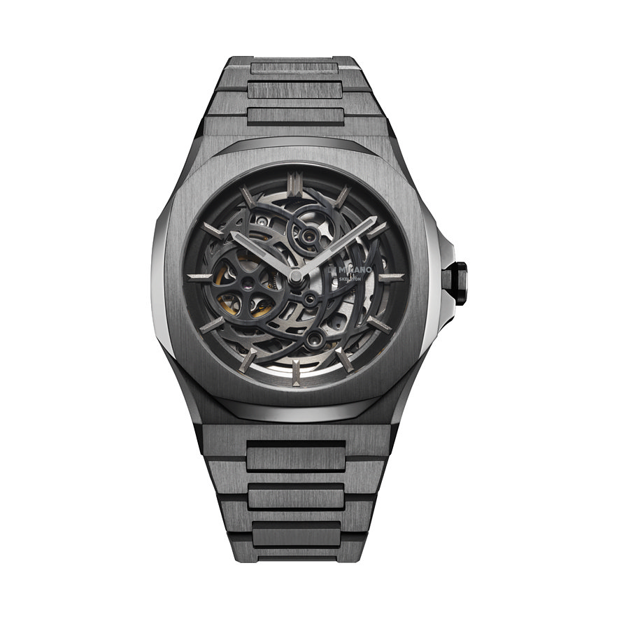 D1 Milano Herrenuhr SKBJ11, Herren, Edelstahl, Armband: Edelstahl, Automatik, analog