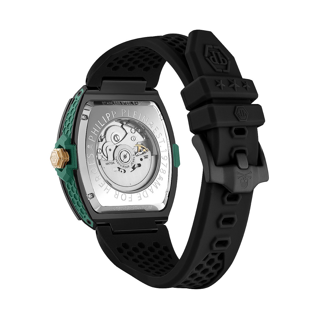 Philipp Plein Herrenuhr mit Edelstahlgehäuse und Automatikwerk.