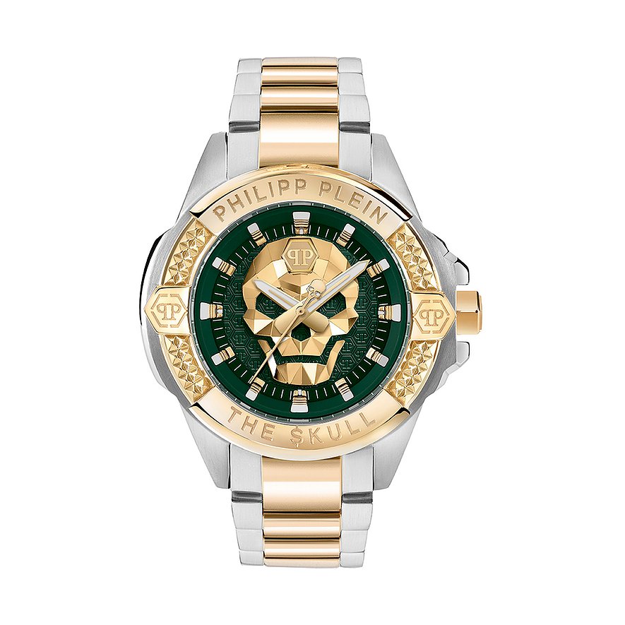 Philipp Plein Herrenuhr The Skull PWAAA2825, Herren, Edelstahl, Armband: Edelstahl, Quarz, analog