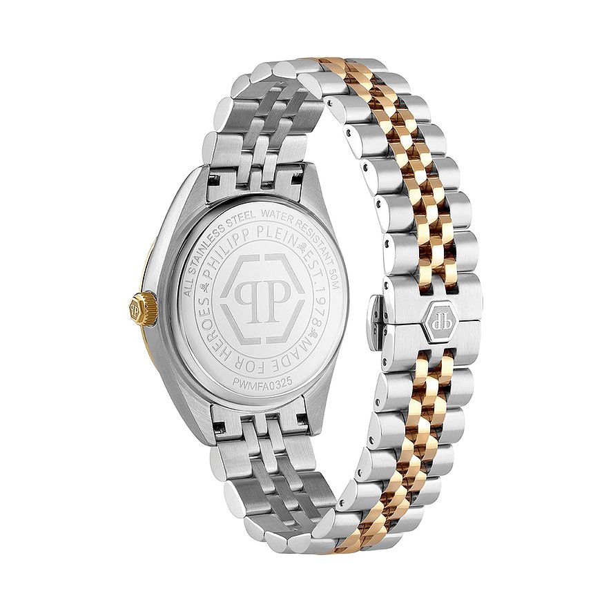 Philipp Plein Herrenuhr mit Edelstahlgehäuse, bicolor.