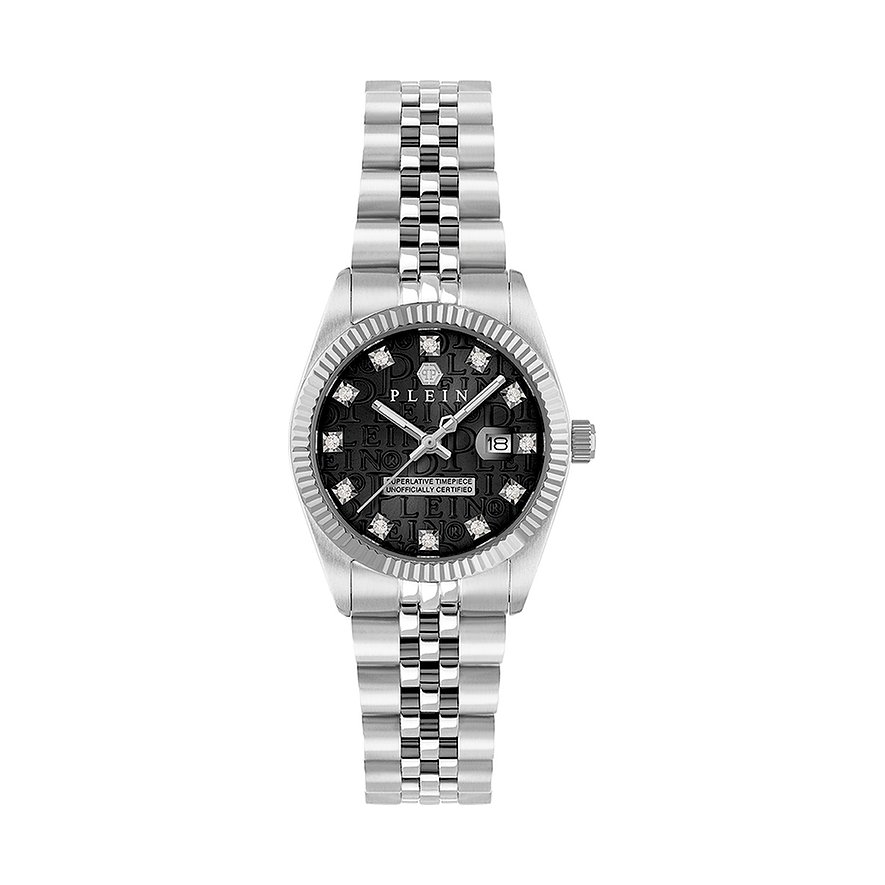 Philipp Plein Damenuhr Date Superlative PWNFA0125, Damen, Edelstahl, Armband: Edelstahl, Quarz, analog