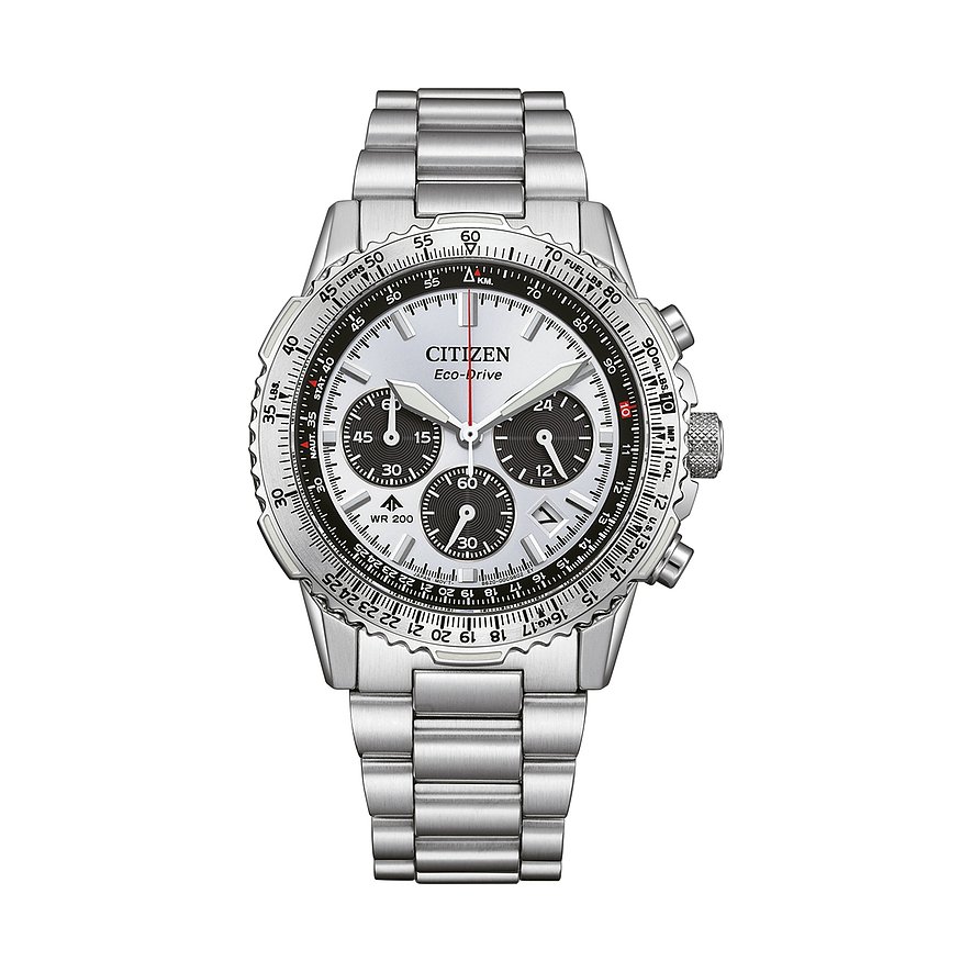Citizen Chronograph CA4660-61A, Herren, Edelstahl, Armband: Edelstahl, Quarz, analog