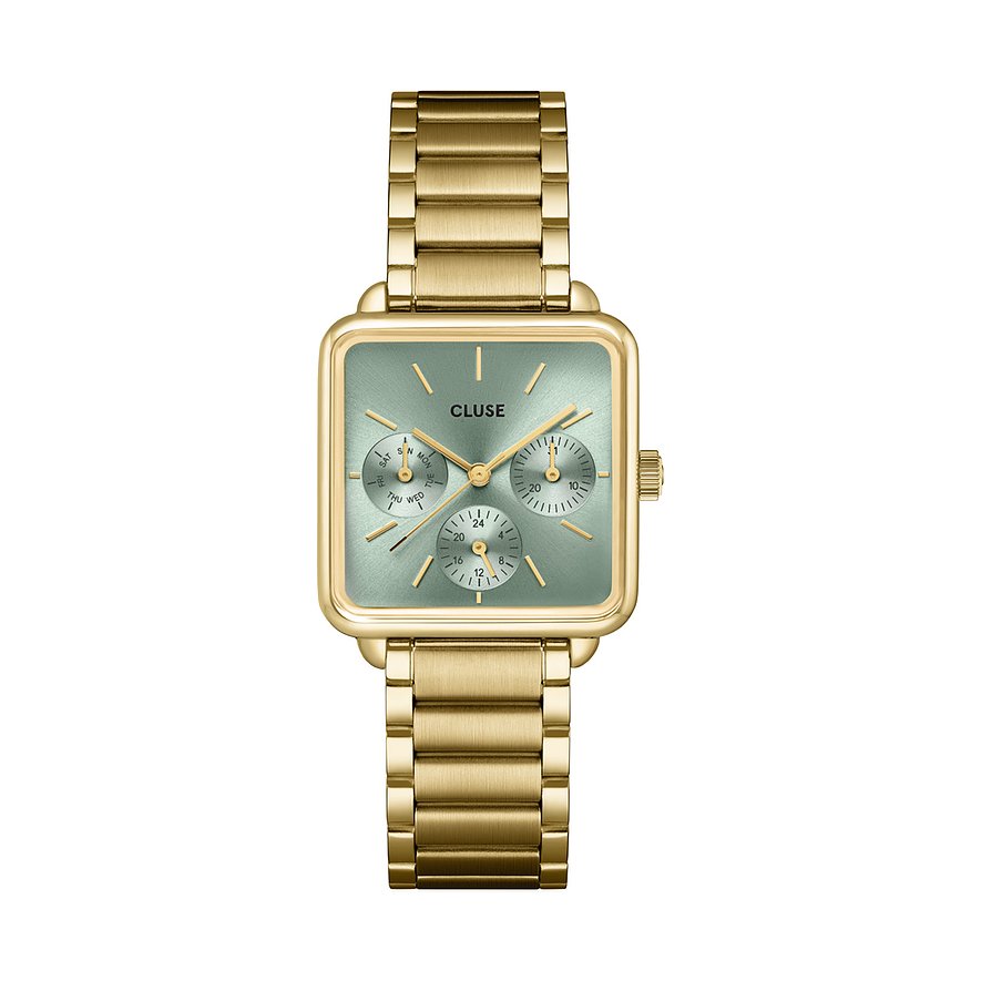 Cluse Damenuhr La Tétragone Multifunction CW13805, Damen, Armband: Metall, analog