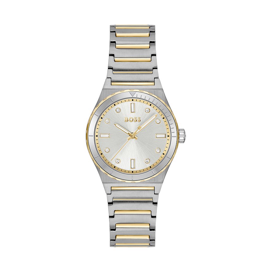 Boss Damenuhr CANDOR SPORT 1502790, Zirkonia, Damen, Edelstahl, Armband: Edelstahl, Quarz, analog