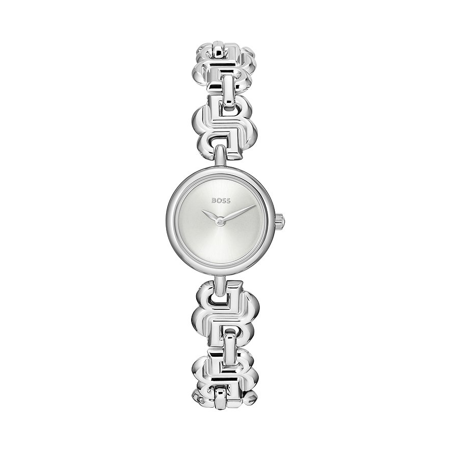 Boss Damenuhr DOUBLE B DRESSY 1502793, Damen, Edelstahl, Armband: Edelstahl, Quarz, analog