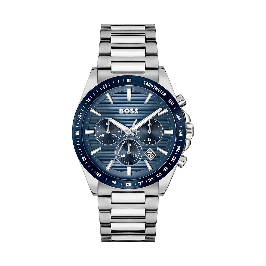 Boss Herrenuhr STRIKE 1514240, Herren, Edelstahl, Armband: Edelstahl, Quarz, analog