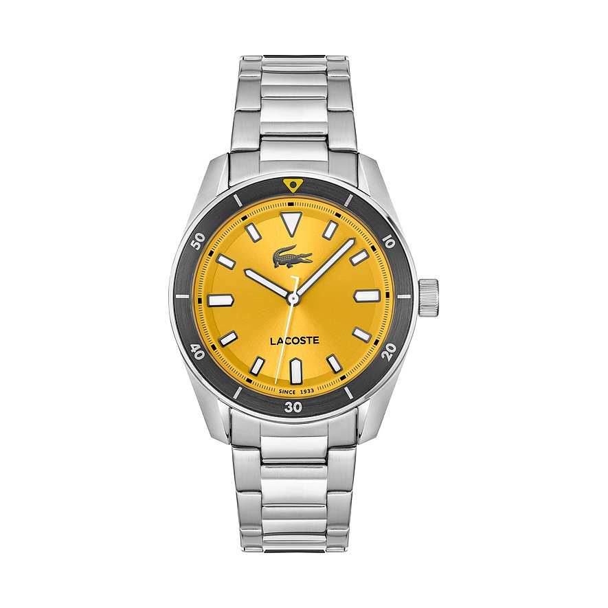 Lacoste Herrenuhr BOSTON 2011426, Herren, Edelstahl, Armband: Edelstahl, Quarz, analog