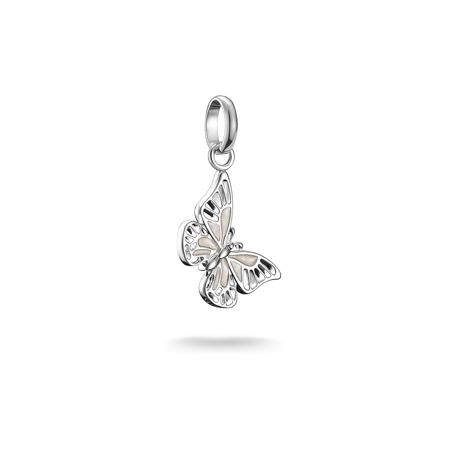 Thomas Sabo Charm Charm Club, Damen, 925er Silber, Emaille, weiß