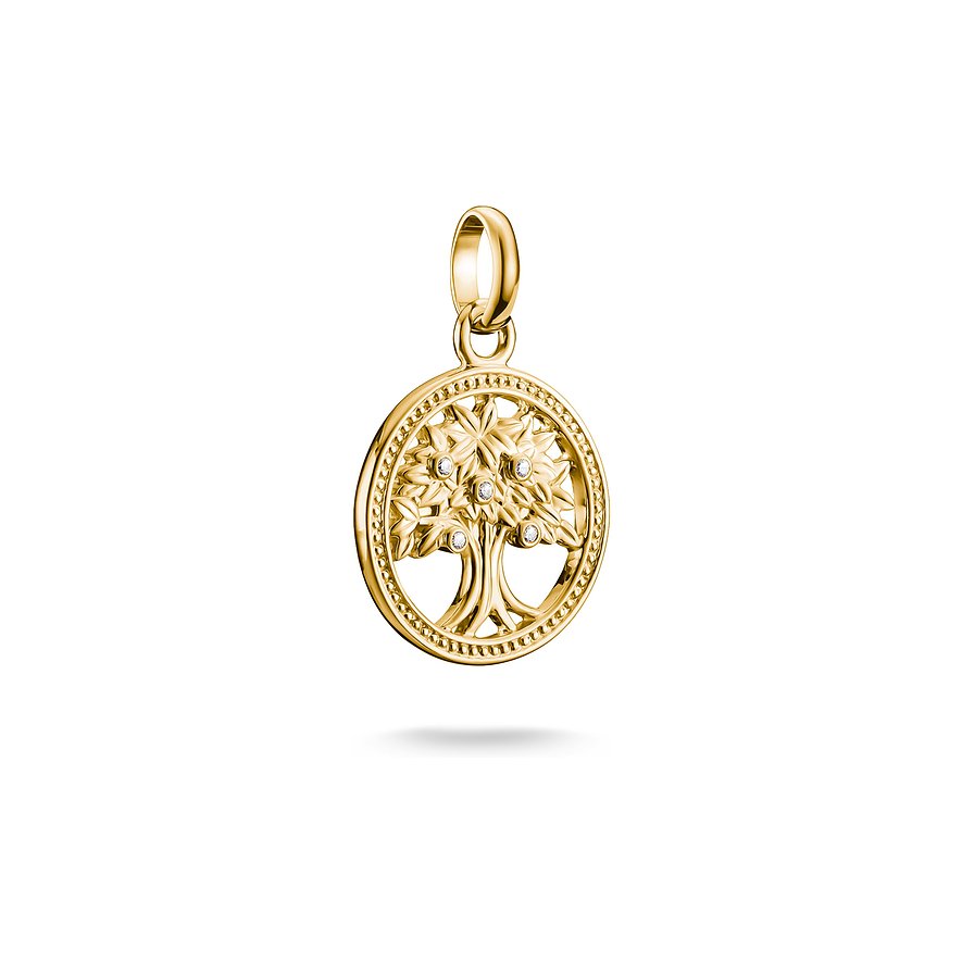 Thomas Sabo Charm Charm Club, Zirkonia, Damen, 925er Silber, gold