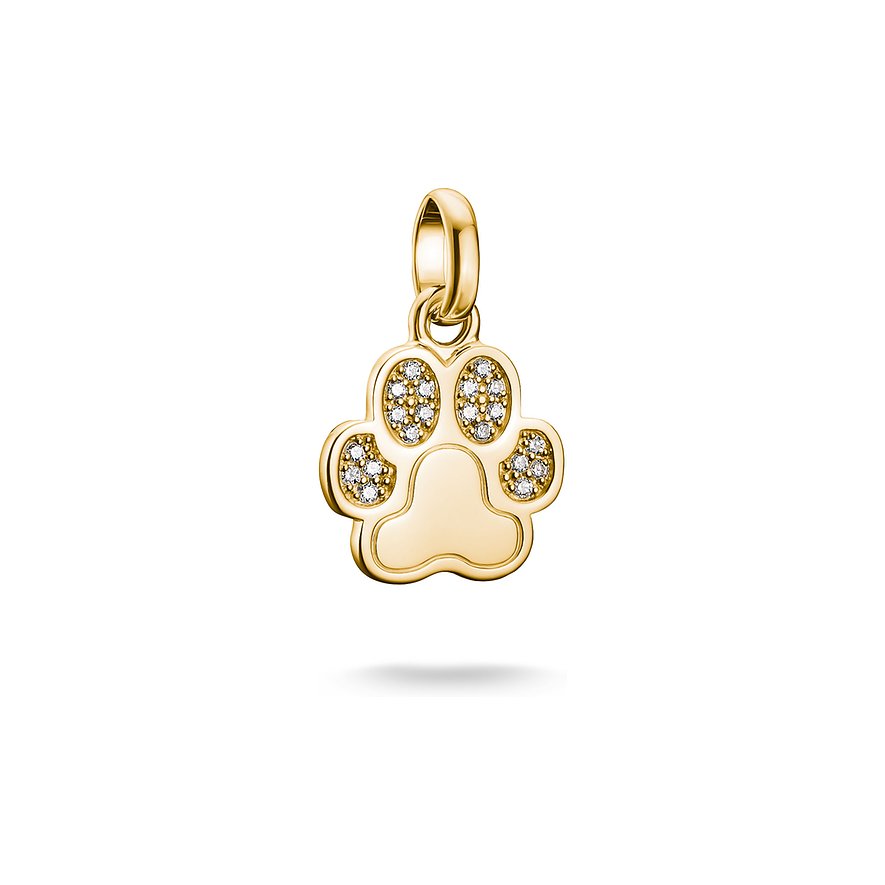 Thomas Sabo Charm Charm Club, Zirkonia, Damen, 925er Silber, gold