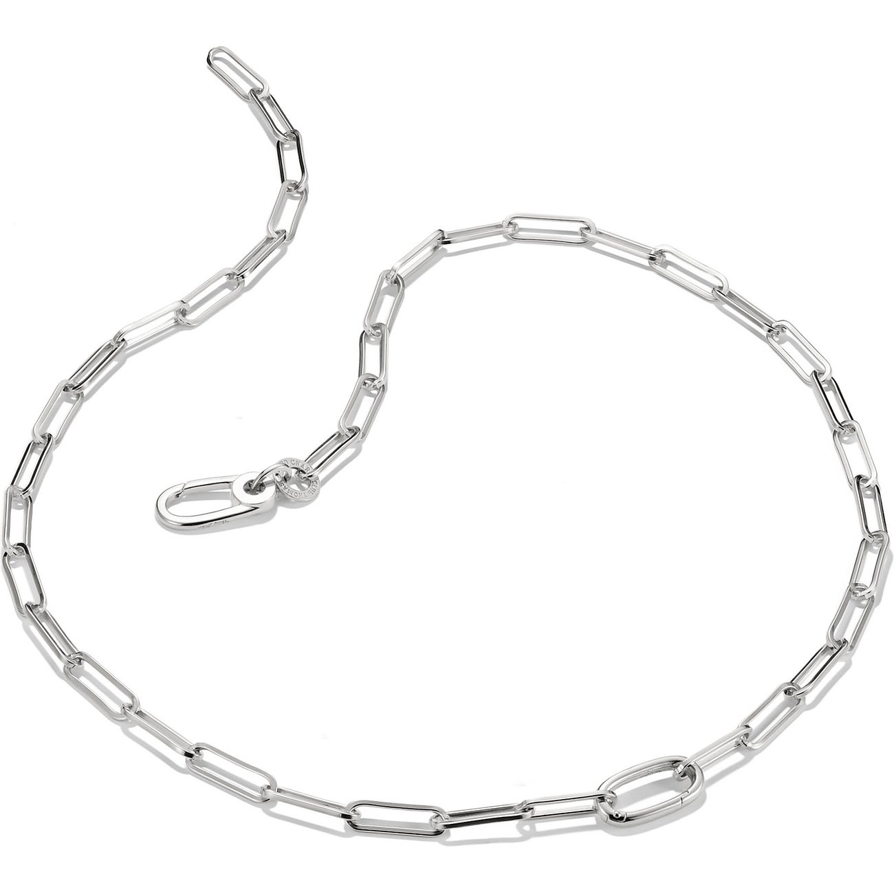 Collier Thomas Sabo en argent sterling 925 brillant. La chaîne présente un design à maillons allongés.