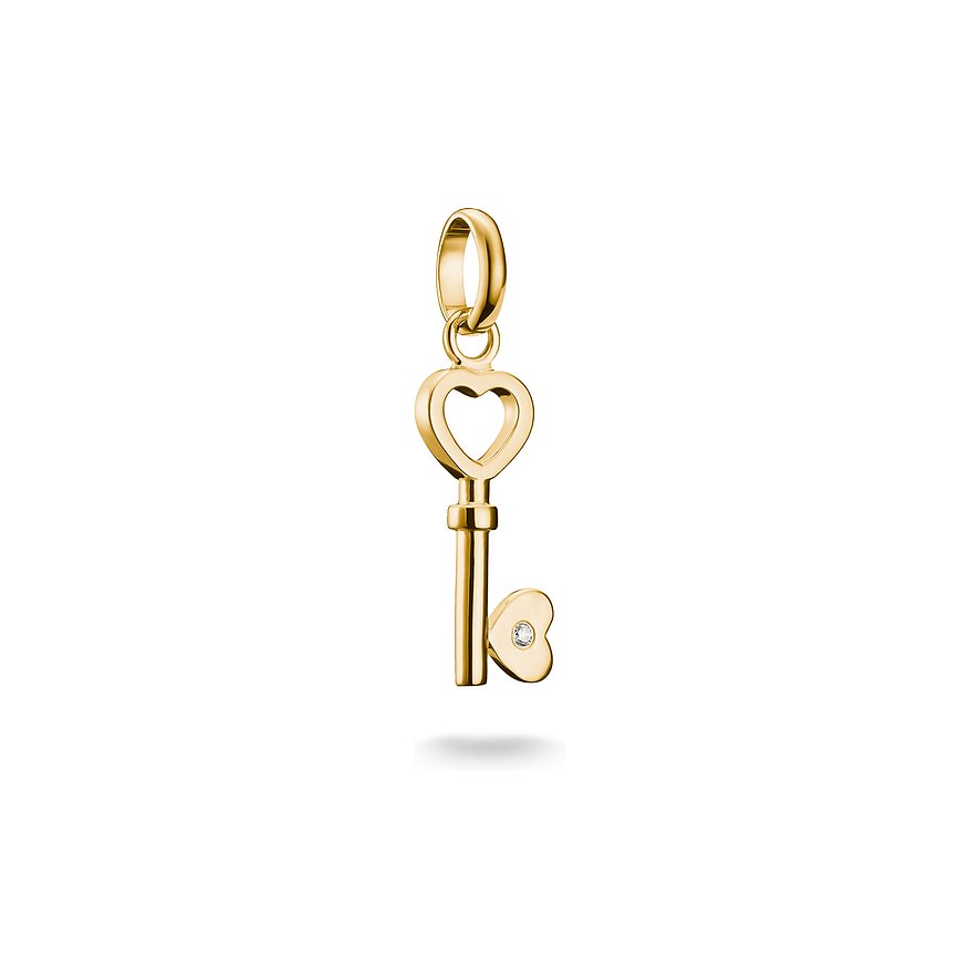 Thomas Sabo Charm Charm Club, Zirkonia, Damen, 925er Silber, gold