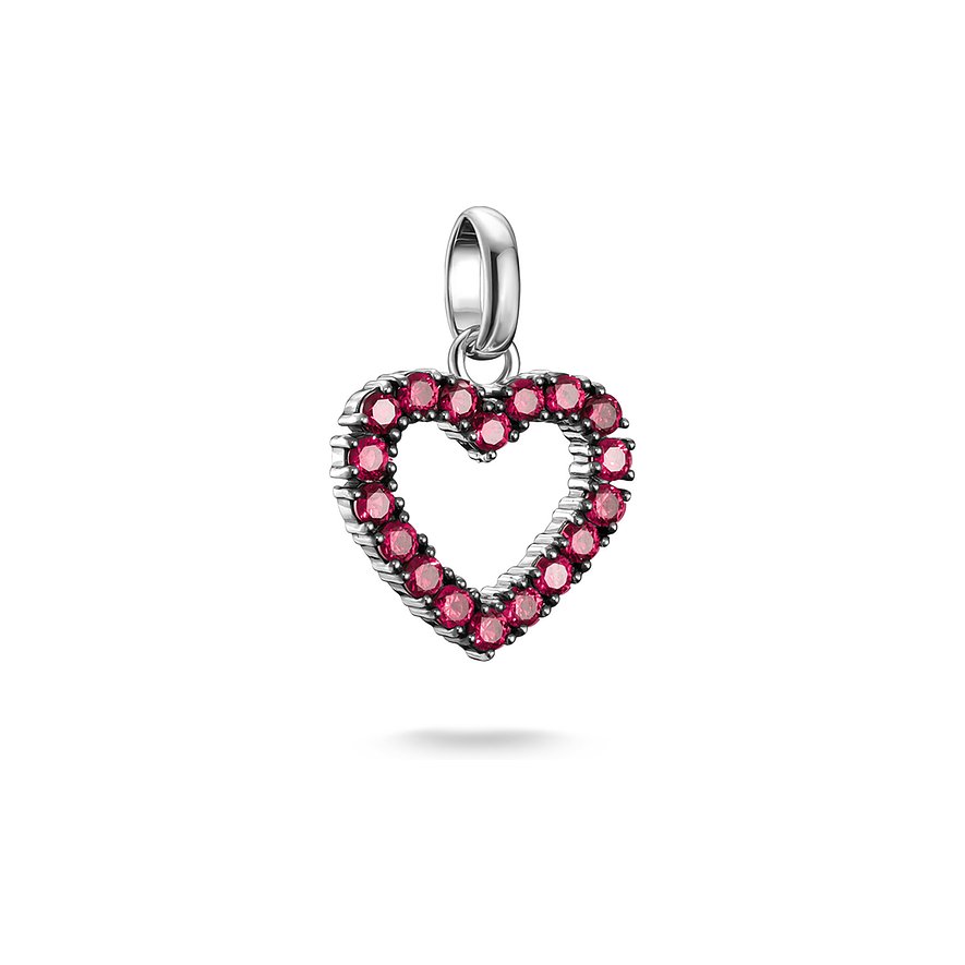 Thomas Sabo Charm Charm Club, Rubin, Lab Grown, Damen, 925er Silber, rot