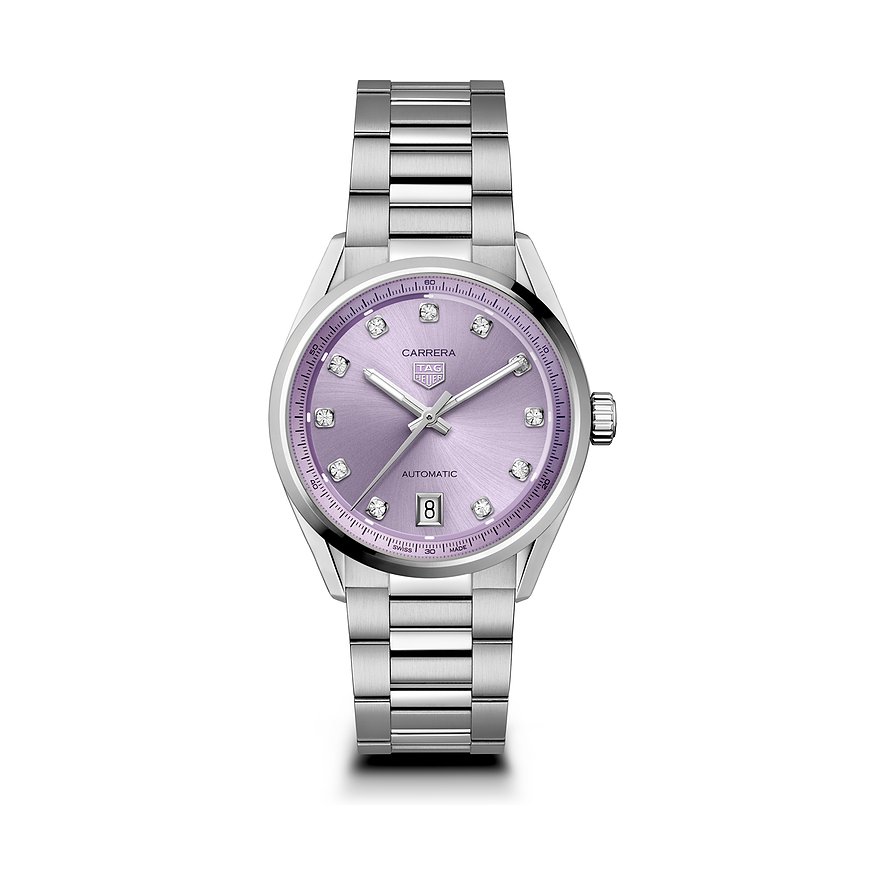 TAG Heuer Damenuhr Carrera Date WBN2319.BA0001, Damen, Edelstahl, Armband: Edelstahl, Automatik, analog