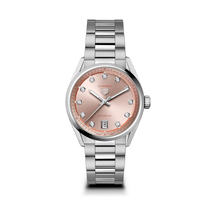 TAG Heuer Damenuhr Carrera Date WBN231D.BA0001, Damen, Edelstahl, Armband: Edelstahl, Automatik, analog