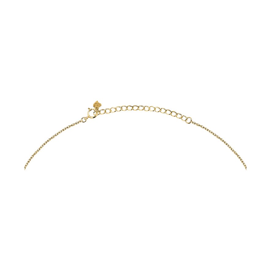 Delicata collana in argento dorato La Petite Story con chiusura ad anello a molla ed elementi allungabili sul retro.