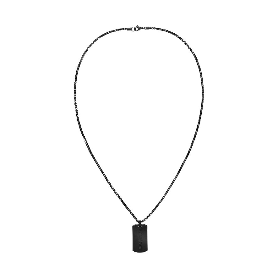 Tommy Hilfiger Edelstahl-Kette mit Anhänger und feiner Gliederkette.
