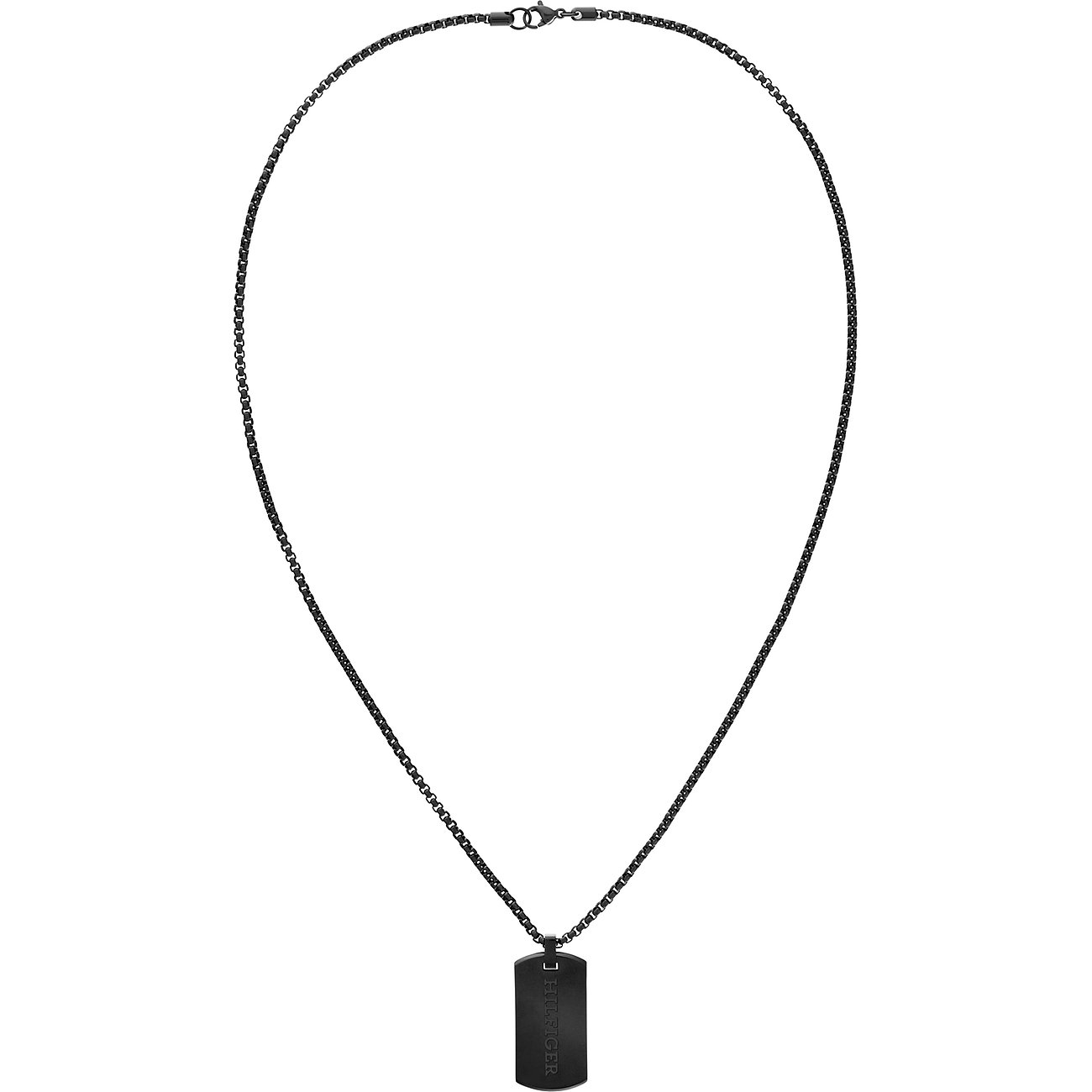 Tommy Hilfiger Edelstahl-Kette mit Anhänger und feiner Gliederkette.