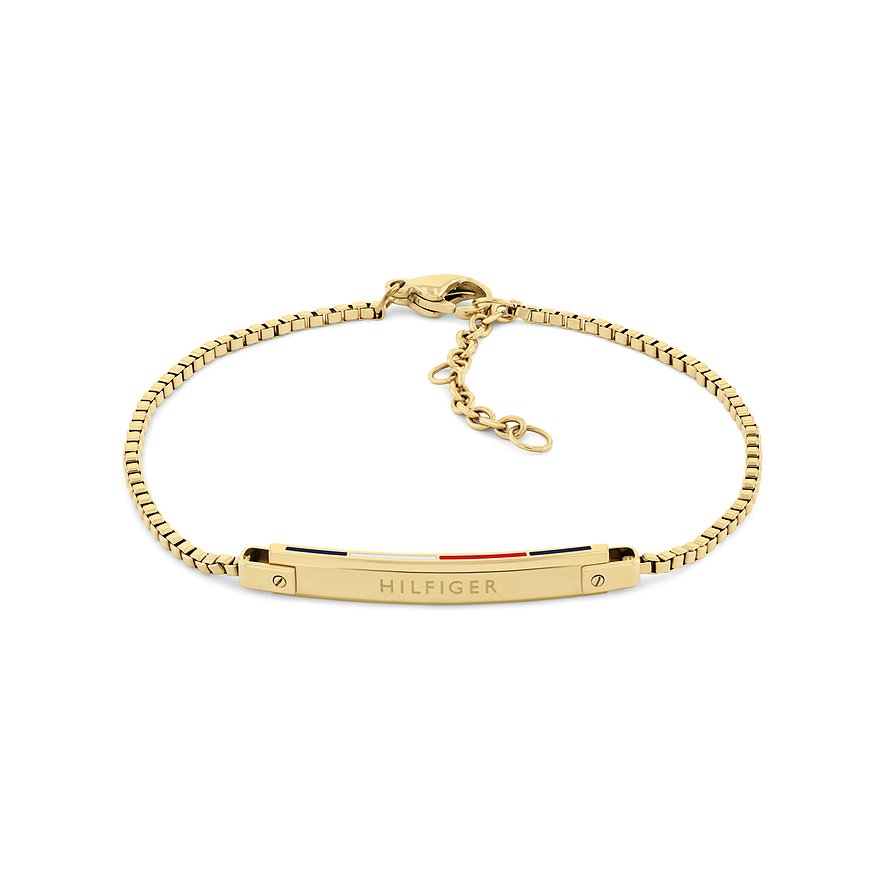 Tommy Hilfiger Armband LINEAR, Damen, Edelstahl, gold