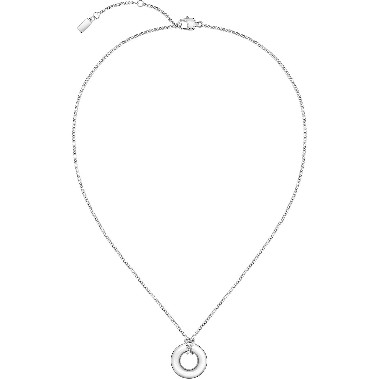 Boss Halsschmuck aus Edelstahl, mit Zirkonia besetzt, als Kette mit Anhänger.