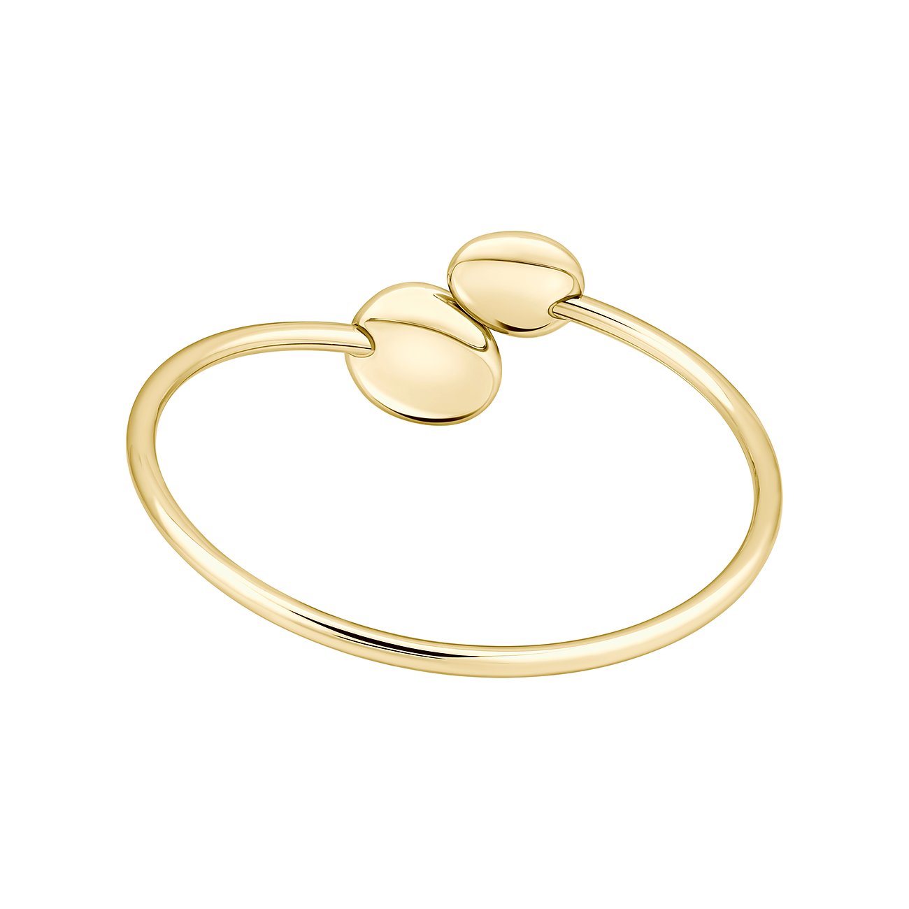 Boss Armband aus Edelstahl, goldfarben, mit zwei runden Elementen.