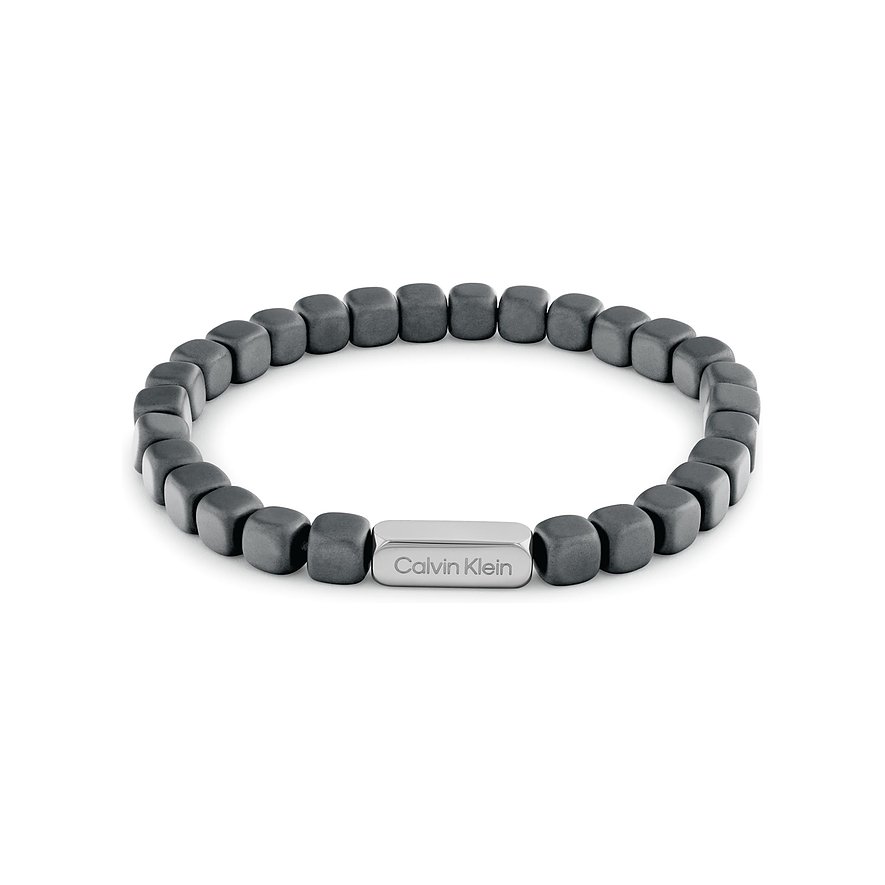 Calvin Klein Armband MODERN SQUARE, Herren, Farbstein, grau