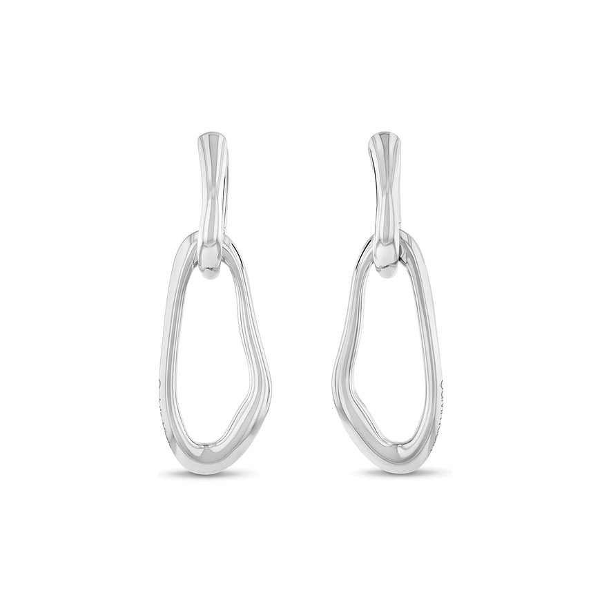 Calvin Klein Ohrhänger STATEMENT LINKS, Damen, Edelstahl, silber