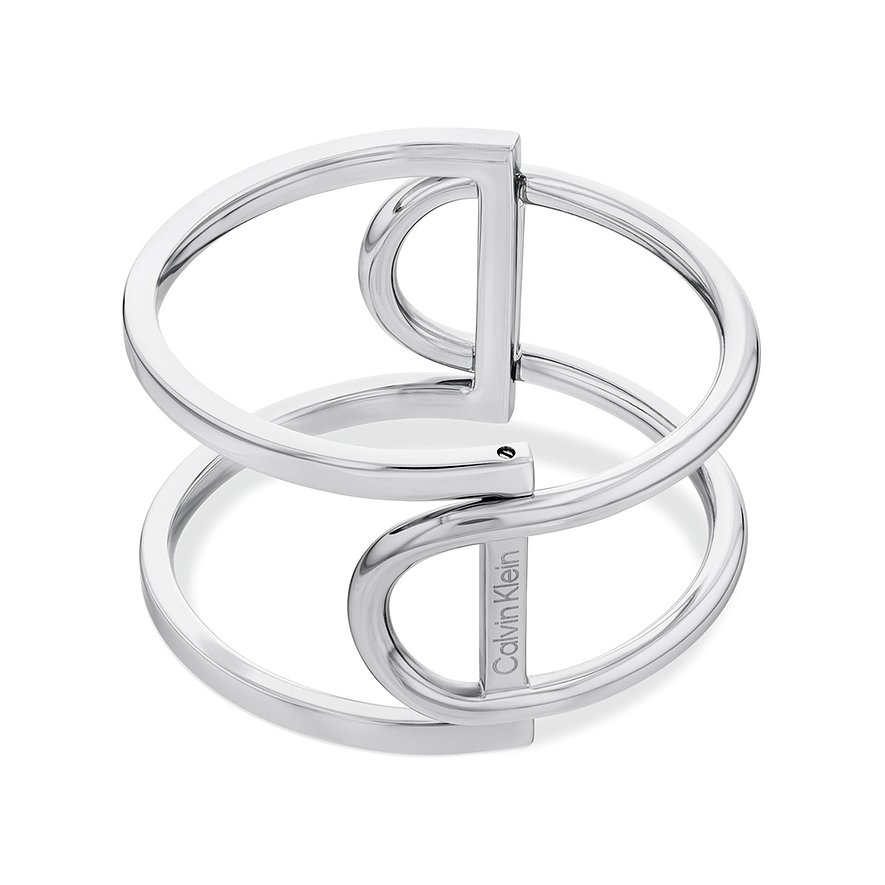 Calvin Klein Armreif TOURED GEOMETRY, Damen, Edelstahl, silber