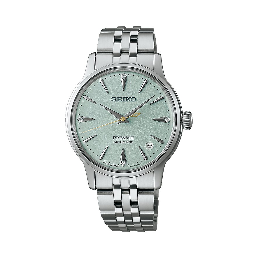 Seiko Damenuhr Presage Cocktail Time SRPL63J1, Damen, Edelstahl, Armband: Edelstahl, Automatik, analog