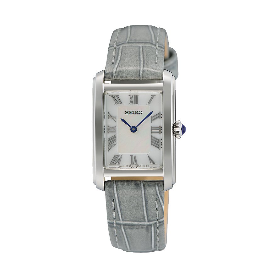 Seiko Damenuhr Konzeptionelle Serie SWR099P1, Damen, Edelstahl, Armband: Leder, Quarz, analog