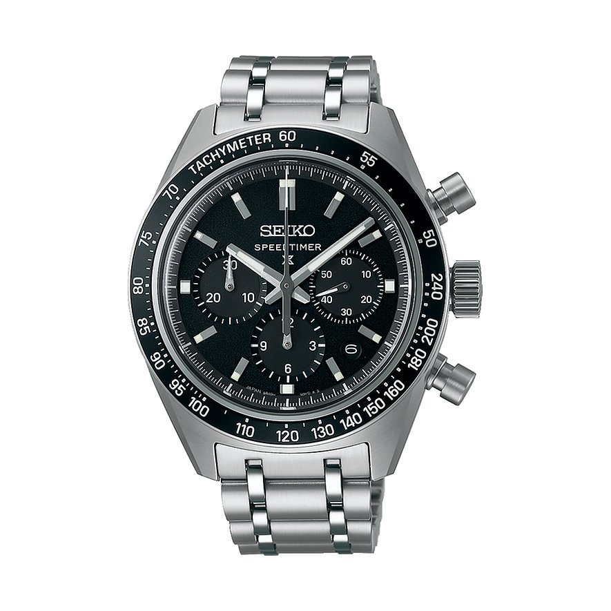Seiko Chronograph Prospex Speedtimer SRQ055J1, Herren, Edelstahl, Armband: Edelstahl, Automatik, analog