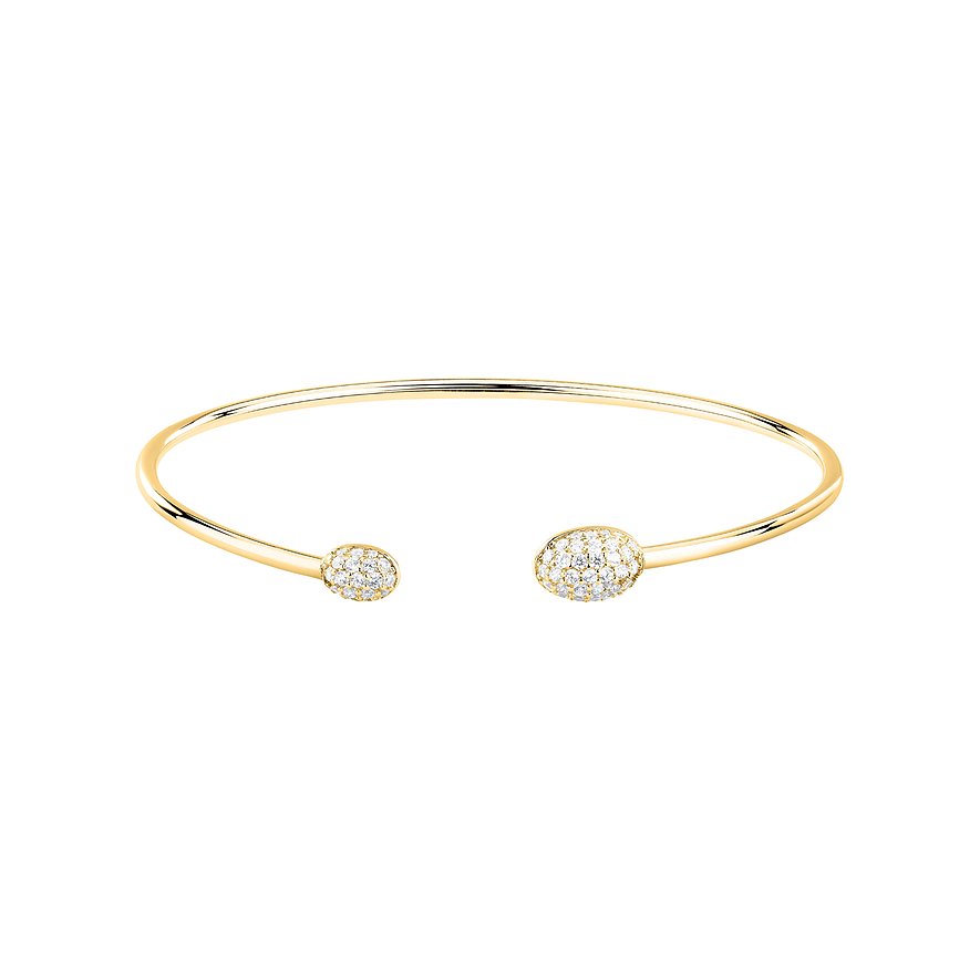 Morellato Armreif Pave, Zirkonia, Damen, Silber, recycelt, gelbgold