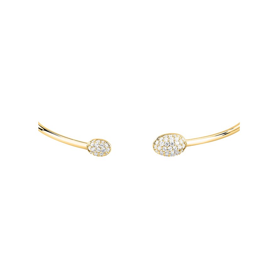 Morellato Armschmuck aus recyceltem Silber, goldfarben, mit ovalen Enden, besetzt mit Zirkonia.