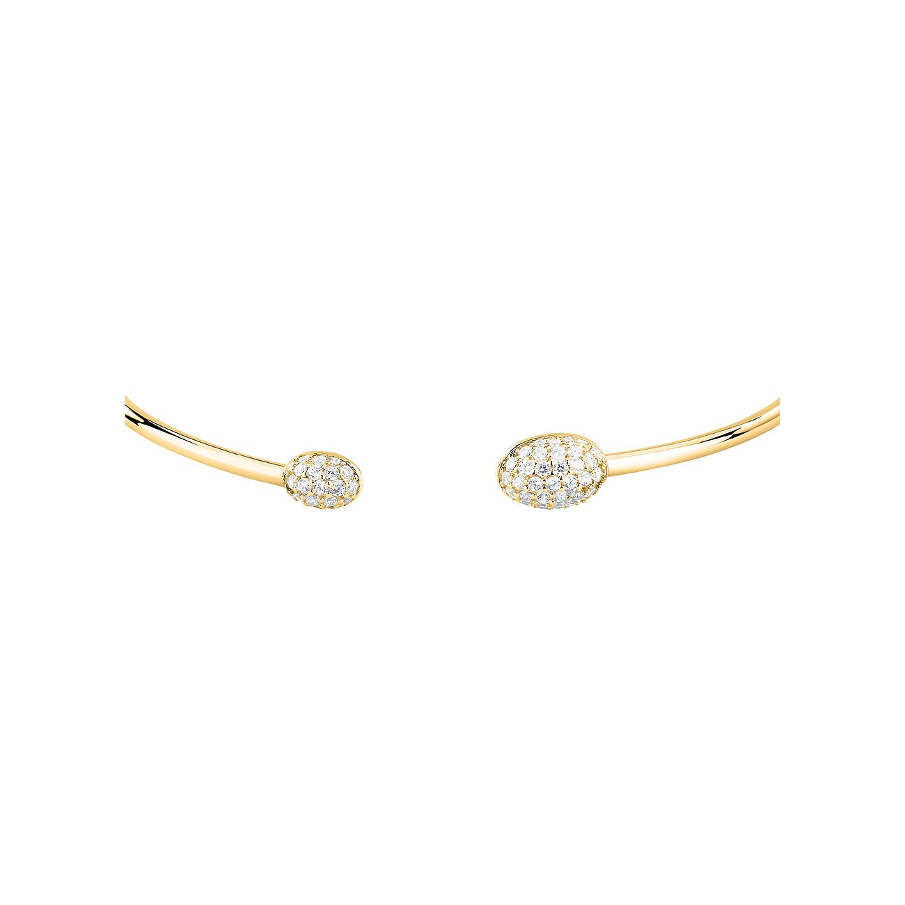 Morellato Armschmuck aus recyceltem Silber, goldfarben, mit ovalen Enden, besetzt mit Zirkonia.