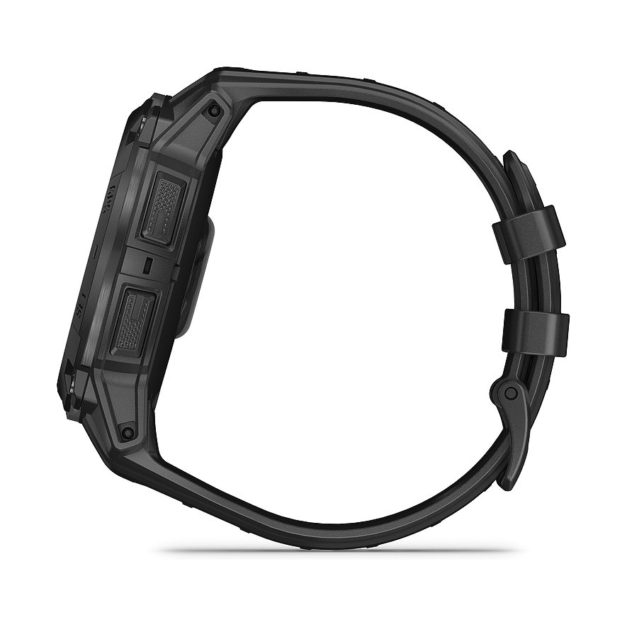 Garmin Smartwatch mit Kunststoffgehäuse und Metall.
