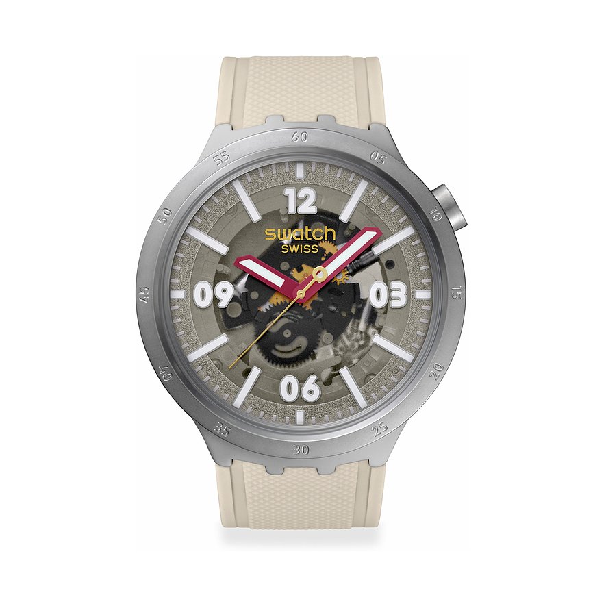 Swatch Unisexuhr 2505 SWATCH ESSENTIALS SB07S125, Unisex, Edelstahl, Armband: Silikon, Quarz, analog